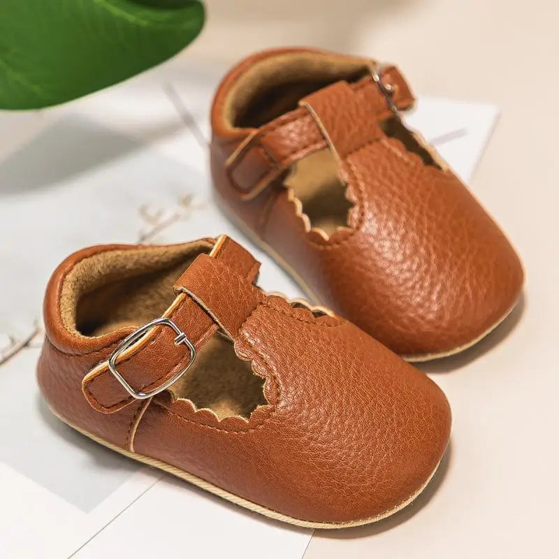 KIDSUN Baby Shoes Girls Princess Shoes Infant Toddler Non-slip Flat Soft-sole Cotton Rubber Cute Bow-knot First Walkers Newborn
