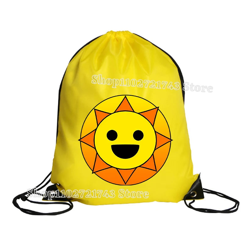 Sprunki Drawstring Backpacks for Men Women Cartoon Anime Fashion Sports Fitness Yoga Portable Pouch Students Draw String Bags