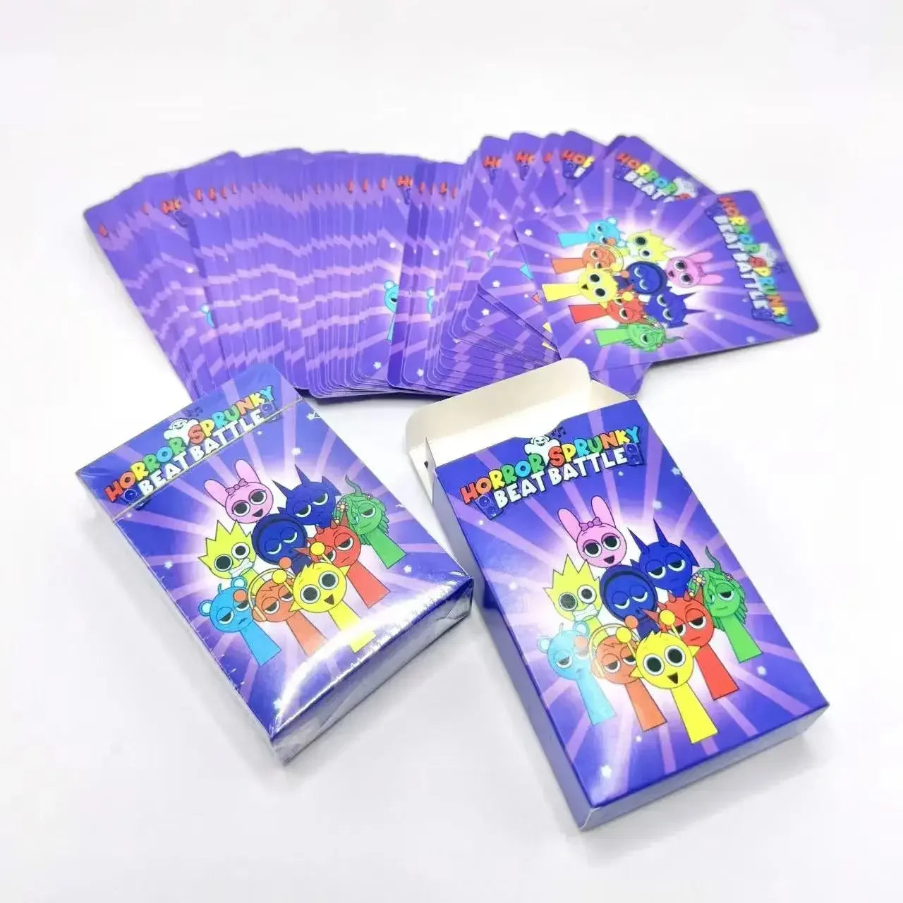 1 Box of 54PCS Sprunki Cartoon Card Kawaii Spronki Collects Game Cards Anime Self Made Squirtle Cards Gift Toys