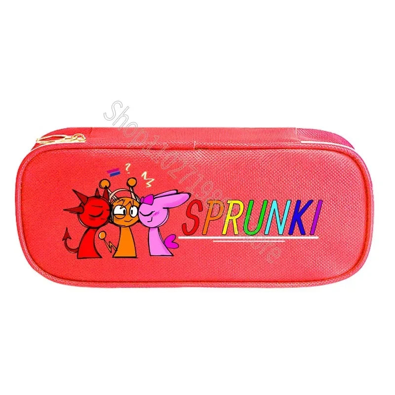 Sprunki Incredibox Cute Stationery Fashion Pencil Cases Cartoon Anime Game Print Bags School Office Supplies Pen Bag Party Gifts