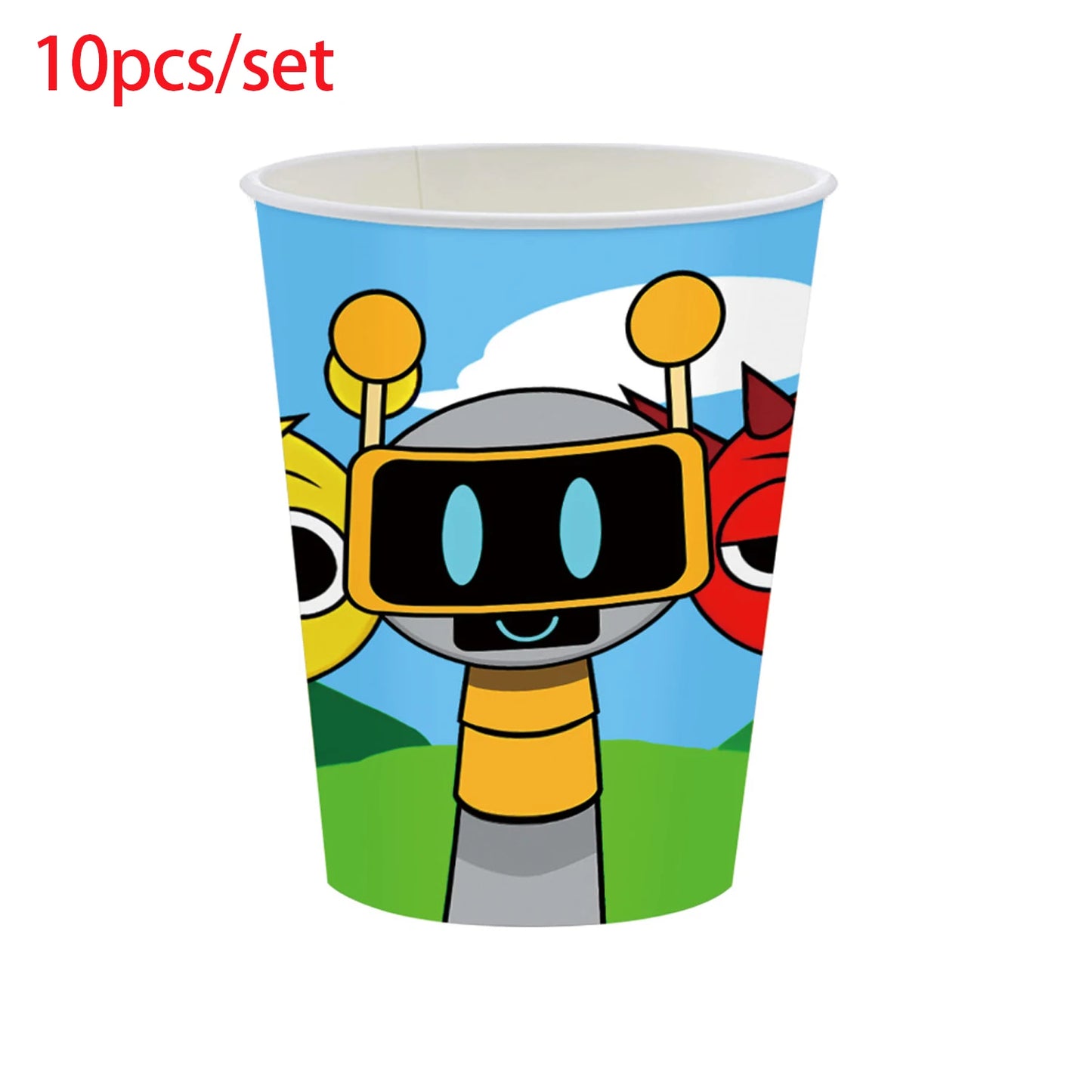 Incredibox Sprunki Birthday Party Decoration Sprunki Balloon Cup Plate Napkin Tablecloth Split Sales Sprunki Party Supplies