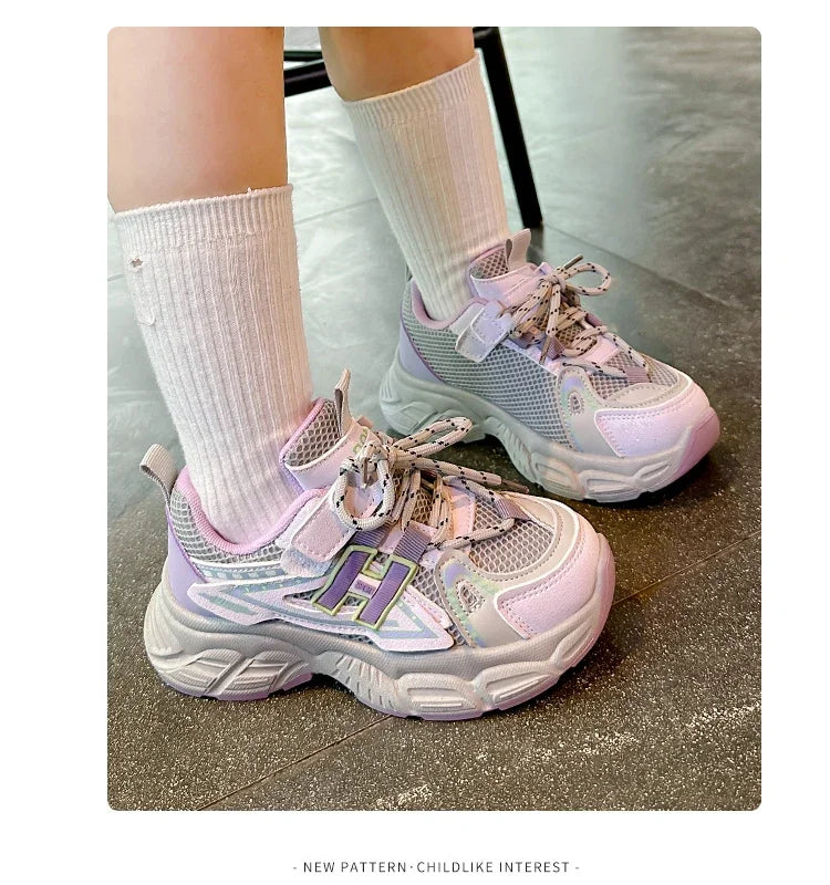 Boys & Girls Fashion Casual Sneakers Kids Flat Baby Toddler Outdoor Shoes Kids Trend Chic Running Shoes Basketball Shoes