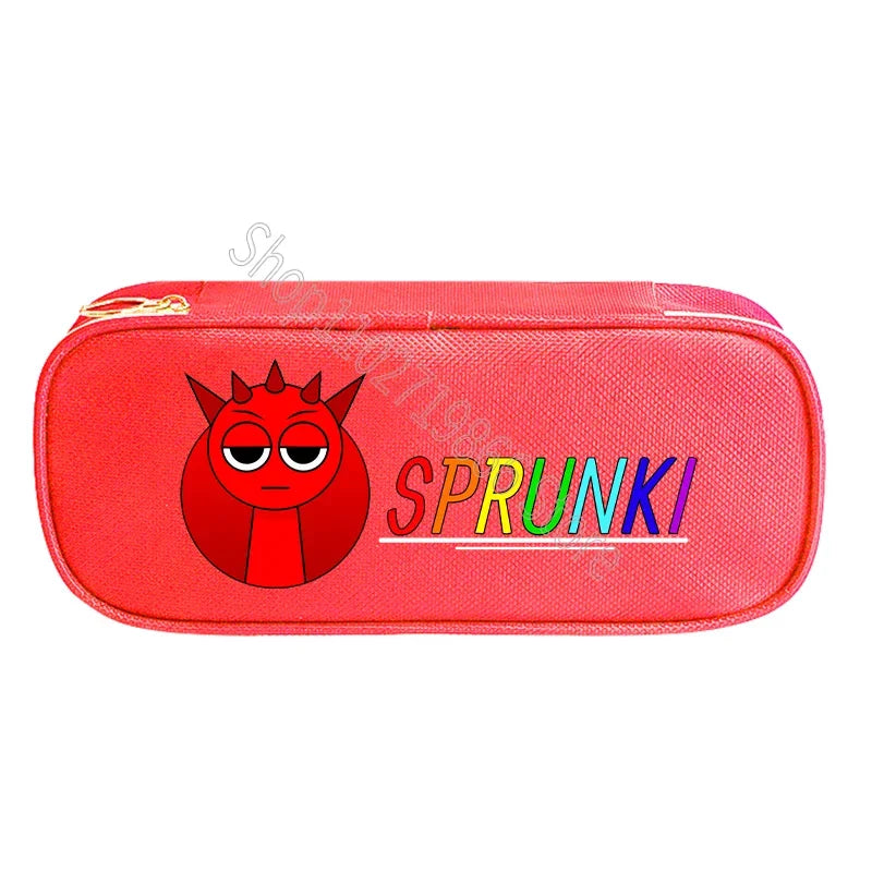 Sprunki Incredibox Cute Stationery Fashion Pencil Cases Cartoon Anime Game Print Bags School Office Supplies Pen Bag Party Gifts
