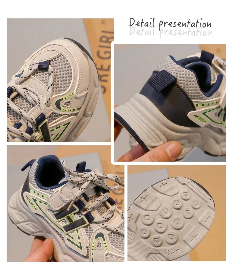 Boys & Girls Fashion Casual Sneakers Kids Flat Baby Toddler Outdoor Shoes Kids Trend Chic Running Shoes Basketball Shoes