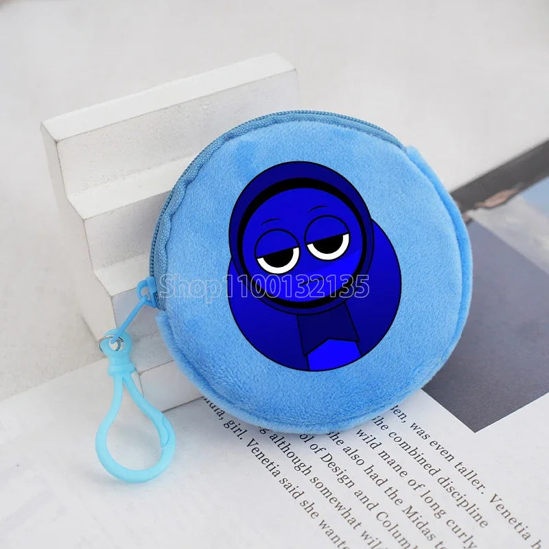 Sprunki Coin Purse Wallet Kawaii Game Cartoon Anime Portable Money Coin Storage Bag Cute Mini Card Purses Key Organiser Gifts