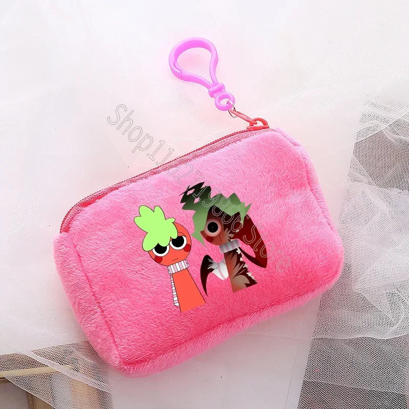 Sprunki Wallet Incredibox Cute Purse Cartoon Game Print Coin Purses Portable Large Capacity Fashion Wallets Birthday Party Gifts