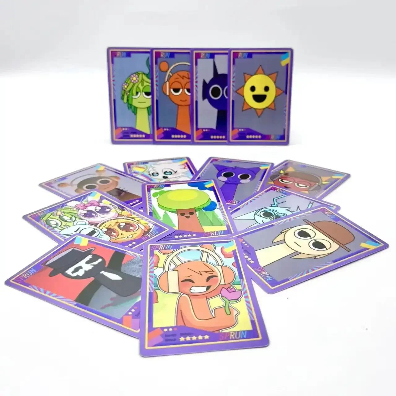 1 Box of 54PCS Sprunki Cartoon Card Kawaii Spronki Collects Game Cards Anime Self Made Squirtle Cards Gift Toys
