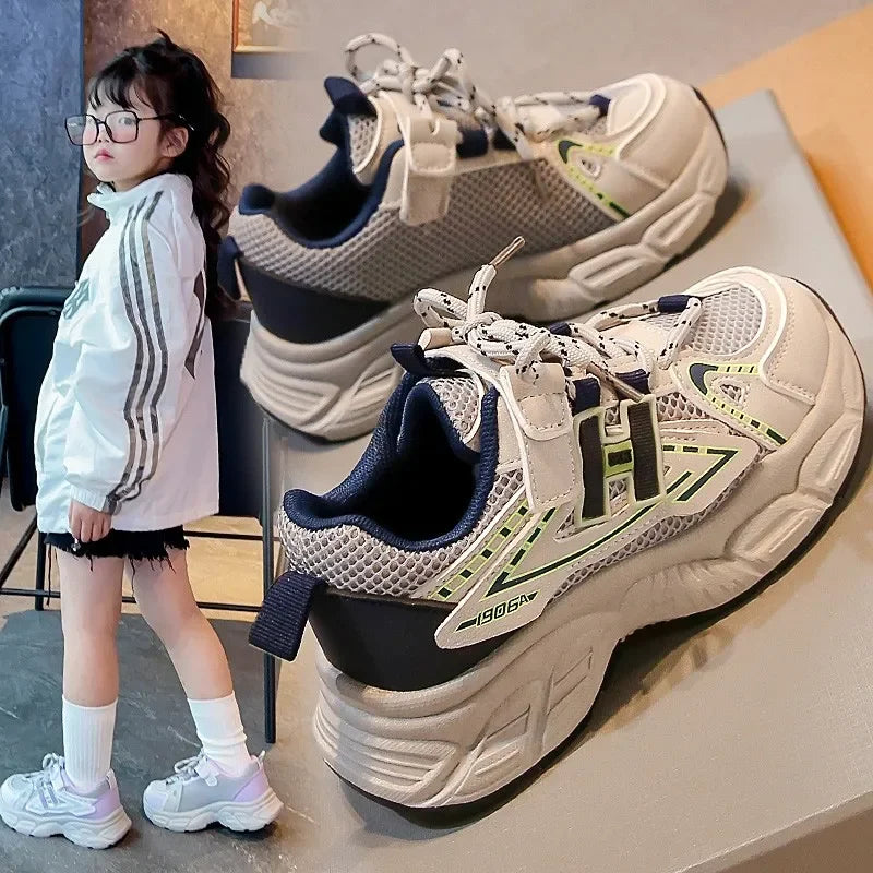 Boys & Girls Fashion Casual Sneakers Kids Flat Baby Toddler Outdoor Shoes Kids Trend Chic Running Shoes Basketball Shoes