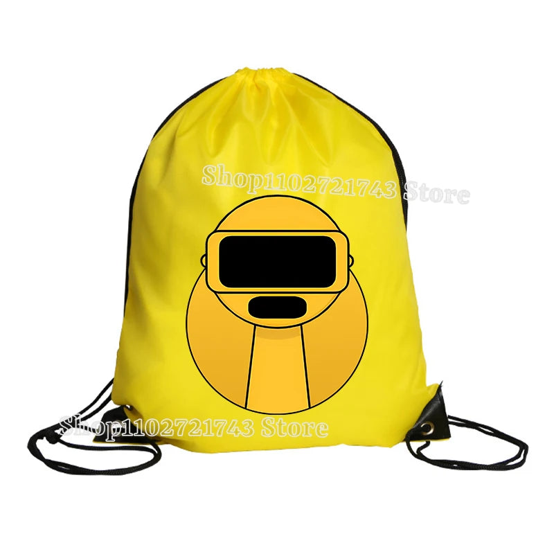 Sprunki Drawstring Backpacks for Men Women Cartoon Anime Fashion Sports Fitness Yoga Portable Pouch Students Draw String Bags