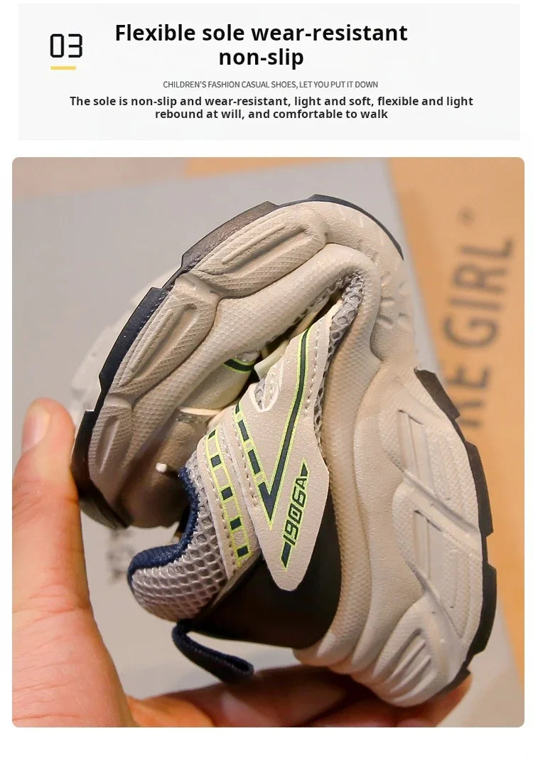 Boys & Girls Fashion Casual Sneakers Kids Flat Baby Toddler Outdoor Shoes Kids Trend Chic Running Shoes Basketball Shoes