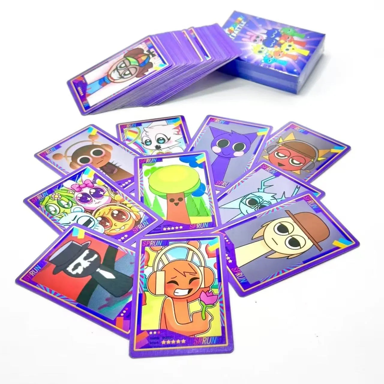 1 Box of 54PCS Sprunki Cartoon Card Kawaii Spronki Collects Game Cards Anime Self Made Squirtle Cards Gift Toys