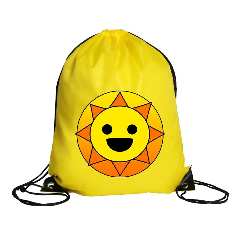 Sprunki Drawstring Backpacks for Men Women Cartoon Anime Fashion Sports Fitness Yoga Portable Pouch Students Draw String Bags