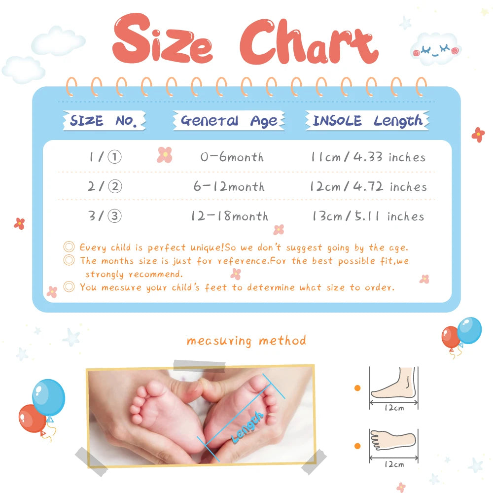 KIDSUN Baby Shoes Girls Princess Shoes Infant Toddler Non-slip Flat Soft-sole Cotton Rubber Cute Bow-knot First Walkers Newborn