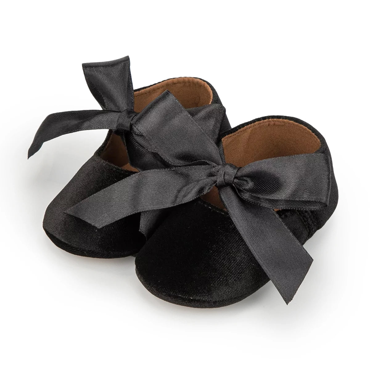 KIDSUN Baby Shoes Girls Princess Shoes Infant Toddler Non-slip Flat Soft-sole Cotton Rubber Cute Bow-knot First Walkers Newborn