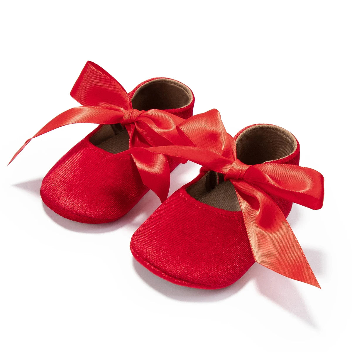 KIDSUN Baby Shoes Girls Princess Shoes Infant Toddler Non-slip Flat Soft-sole Cotton Rubber Cute Bow-knot First Walkers Newborn