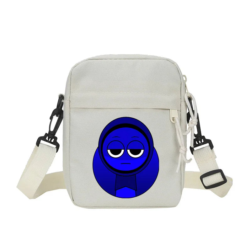Sprunki Shoulder Bag White Small Teenager Girl Adult Crossbody Bags Cute Square Tote Student Street Harajuku Messenger Pack Gift