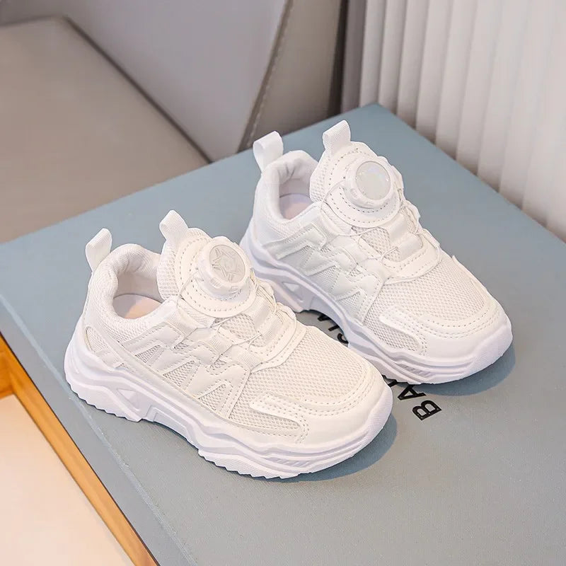 Kids Shoes for Boy Spring Autumn School Children White School Tennis Sneakers Breathable Fashion Girls Chunky Basketball Shoes