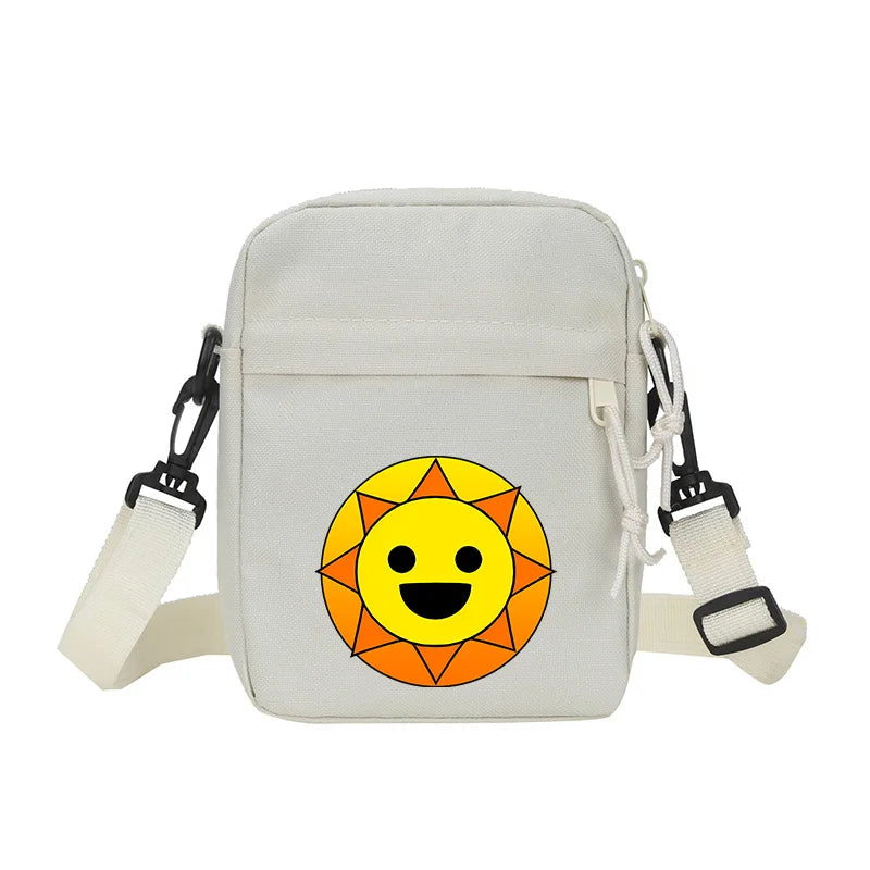 Sprunki Shoulder Bag White Small Teenager Girl Adult Crossbody Bags Cute Square Tote Student Street Harajuku Messenger Pack Gift