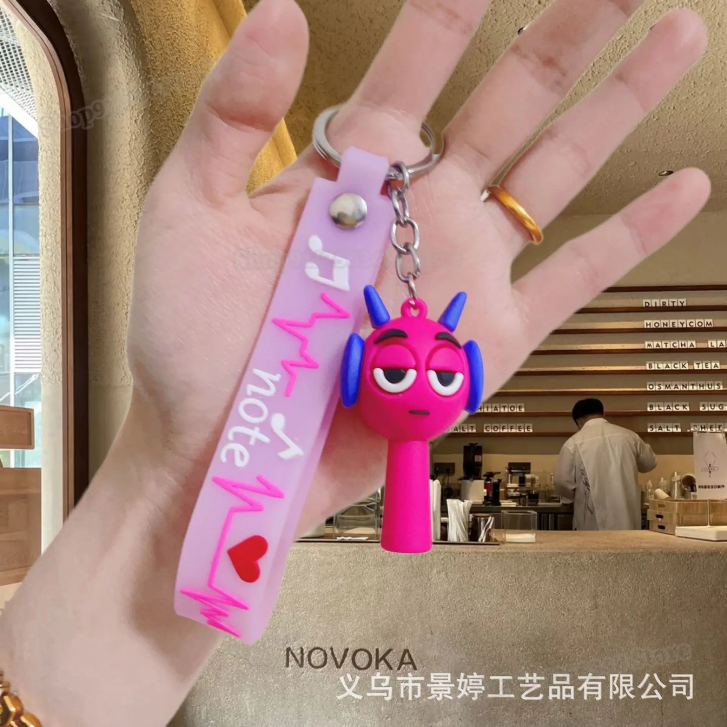 Cartoon Sprunki Keychains for Kids Backpack Keyrings PVC Key Chains Men Women Car Pendants Rings Game Charms Accessories Gift