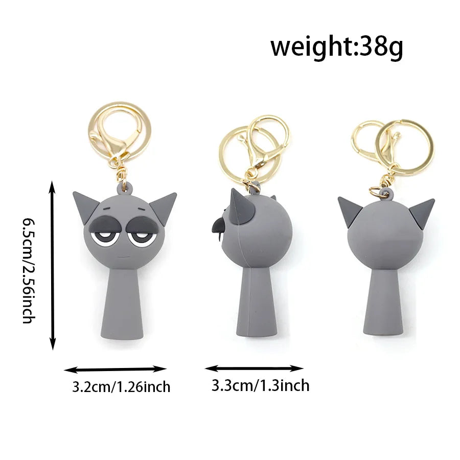 Cross Border Sprunki Rhythm Box Keychain, Game Peripheral Cartoon Pendant, Decorative Keychain Ring