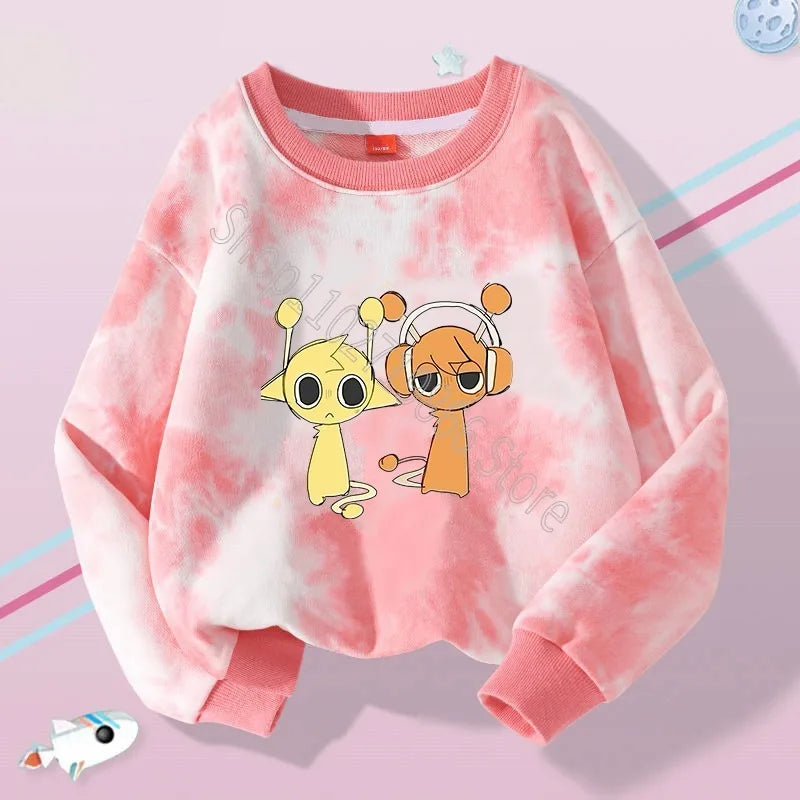 Sprunki Boys Girls Sweatshirts Incredibox Kids Spring Thin Clothes Fashion Cute Streetwear Cartoon Game Print Tops Birthday Gift