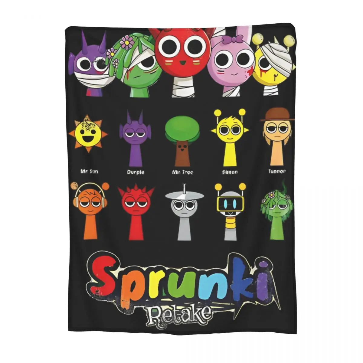 Sprunki Blanket Super Soft Warm Throw Blankets for Sofa Multiple Sizes Bedspreads