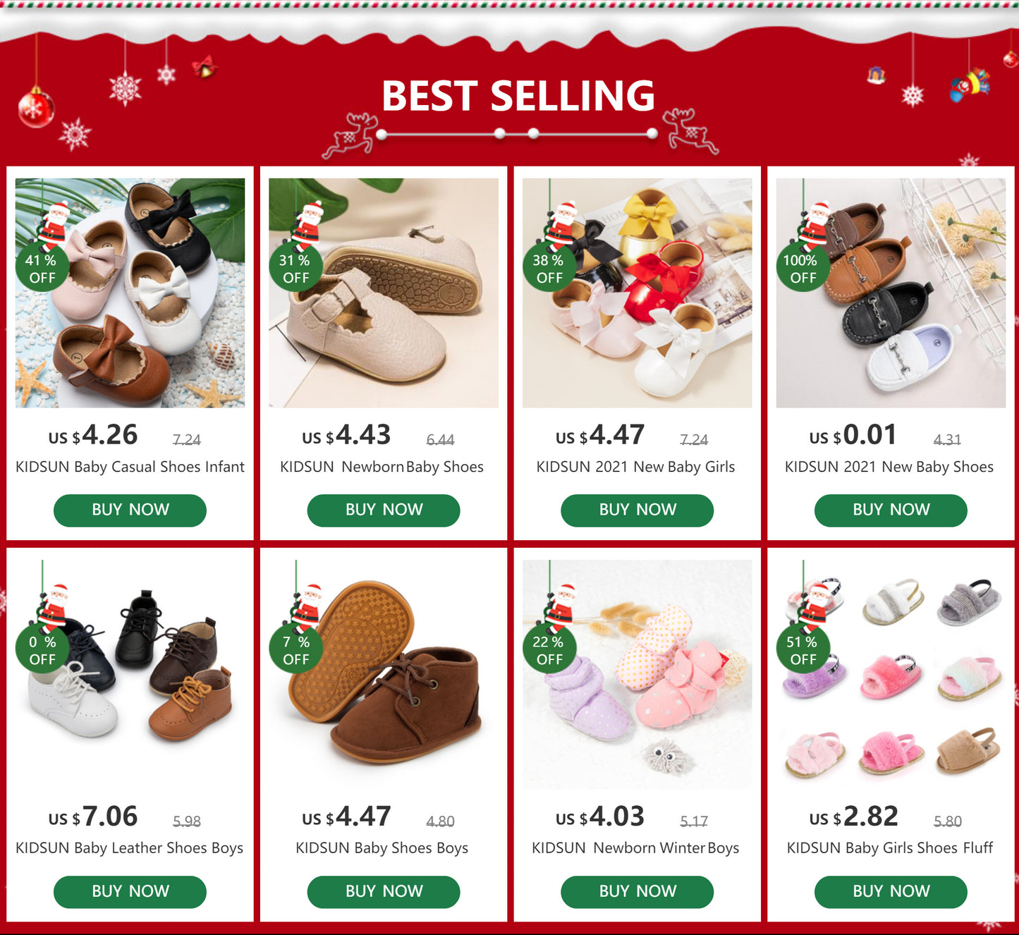KIDSUN Baby Shoes Girls Princess Shoes Infant Toddler Non-slip Flat Soft-sole Cotton Rubber Cute Bow-knot First Walkers Newborn