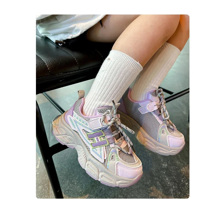 Boys & Girls Fashion Casual Sneakers Kids Flat Baby Toddler Outdoor Shoes Kids Trend Chic Running Shoes Basketball Shoes