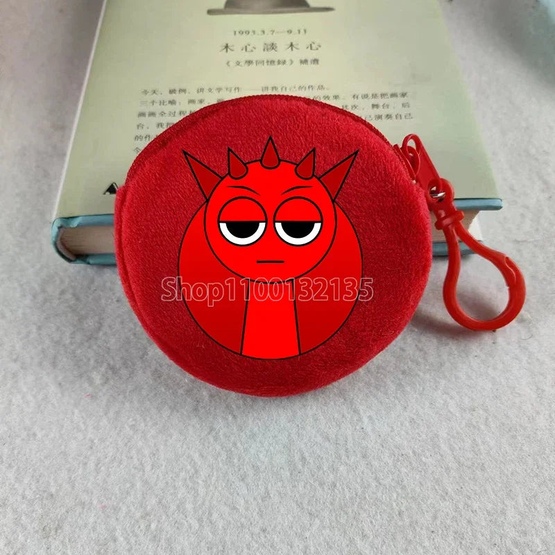 Sprunki Coin Purse Wallet Kawaii Game Cartoon Anime Portable Money Coin Storage Bag Cute Mini Card Purses Key Organiser Gifts