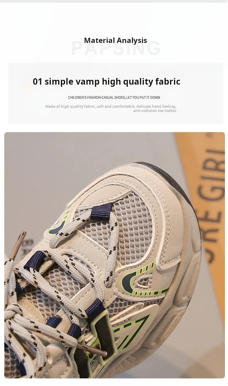 Boys & Girls Fashion Casual Sneakers Kids Flat Baby Toddler Outdoor Shoes Kids Trend Chic Running Shoes Basketball Shoes
