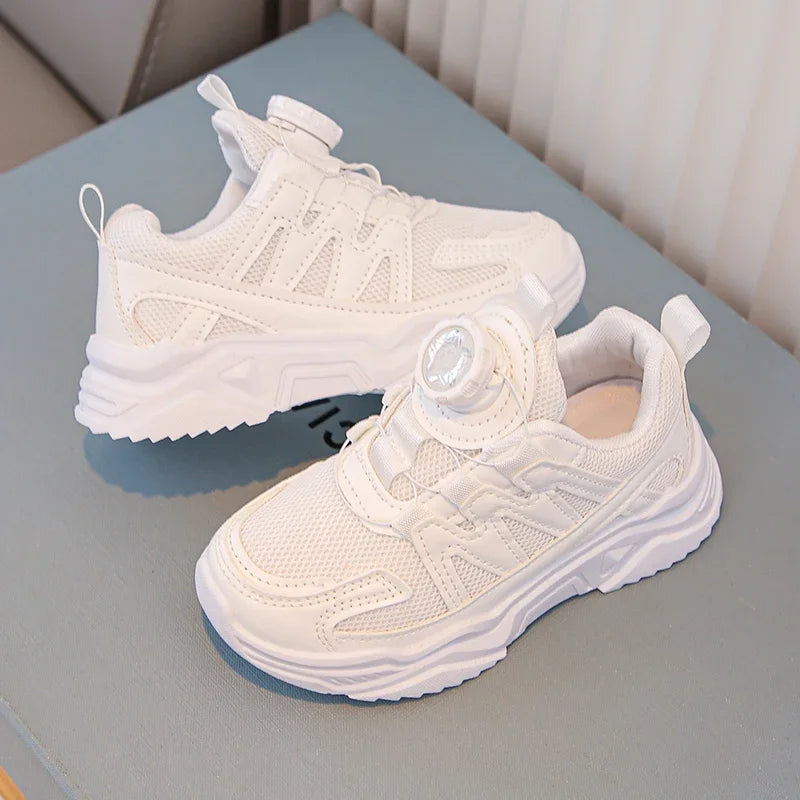 Kids Shoes for Boy Spring Autumn School Children White School Tennis Sneakers Breathable Fashion Girls Chunky Basketball Shoes