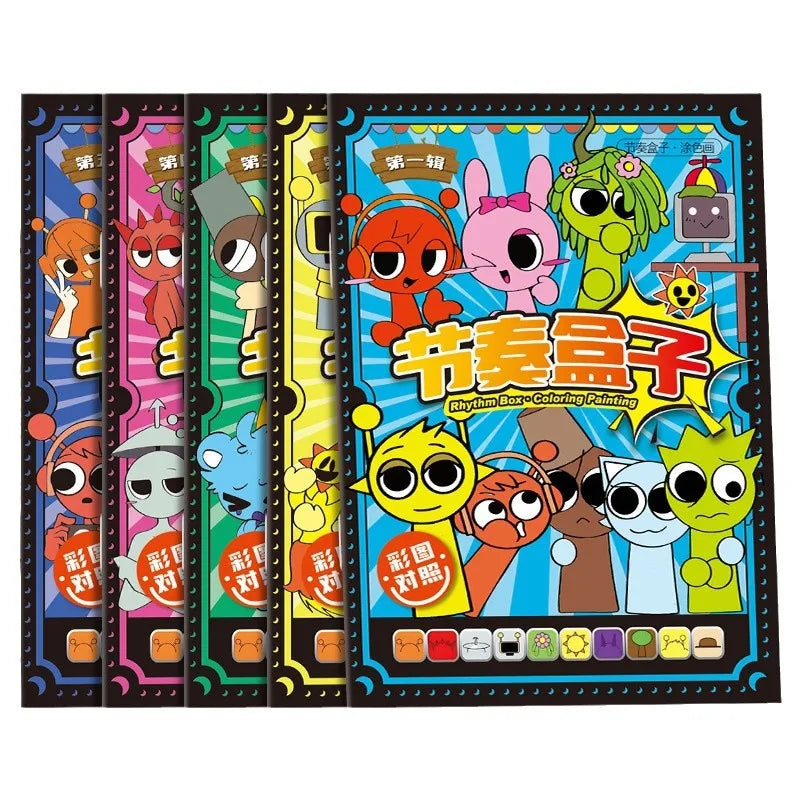 Sprunki Cartoon Sketch Copy Drawing Beginner Study Zero Foundation Sketching Album Kids Pen Control Training Book Boys Girl Gift