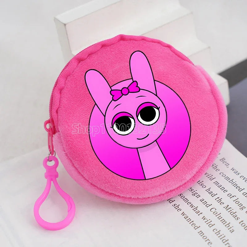 Sprunki Coin Purse Wallet Kawaii Game Cartoon Anime Portable Money Coin Storage Bag Cute Mini Card Purses Key Organiser Gifts