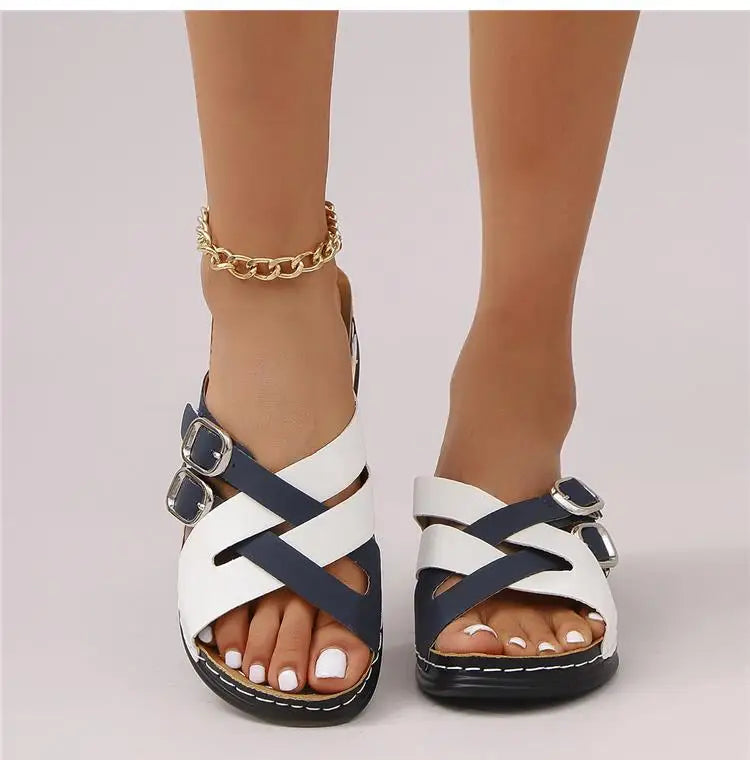 Woman Shoes Sandals Summer Beach Sandals For Women Slides Sandals Woman Wedge Walking Shoes Non-Slip Slipper Female Footwear