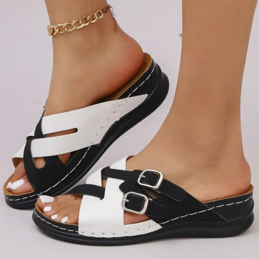 Woman Shoes Sandals Summer Beach Sandals For Women Slides Sandals Woman Wedge Walking Shoes Non-Slip Slipper Female Footwear