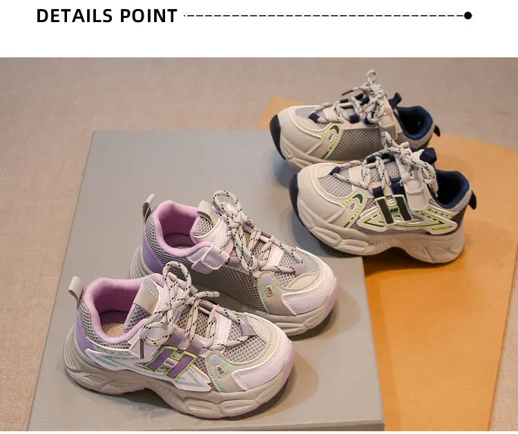 Boys & Girls Fashion Casual Sneakers Kids Flat Baby Toddler Outdoor Shoes Kids Trend Chic Running Shoes Basketball Shoes