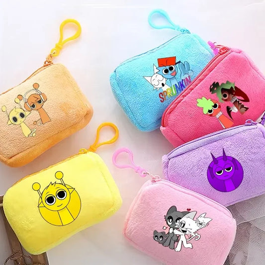 Sprunki Wallet Incredibox Cute Purse Cartoon Game Print Coin Purses Portable Large Capacity Fashion Wallets Birthday Party Gifts