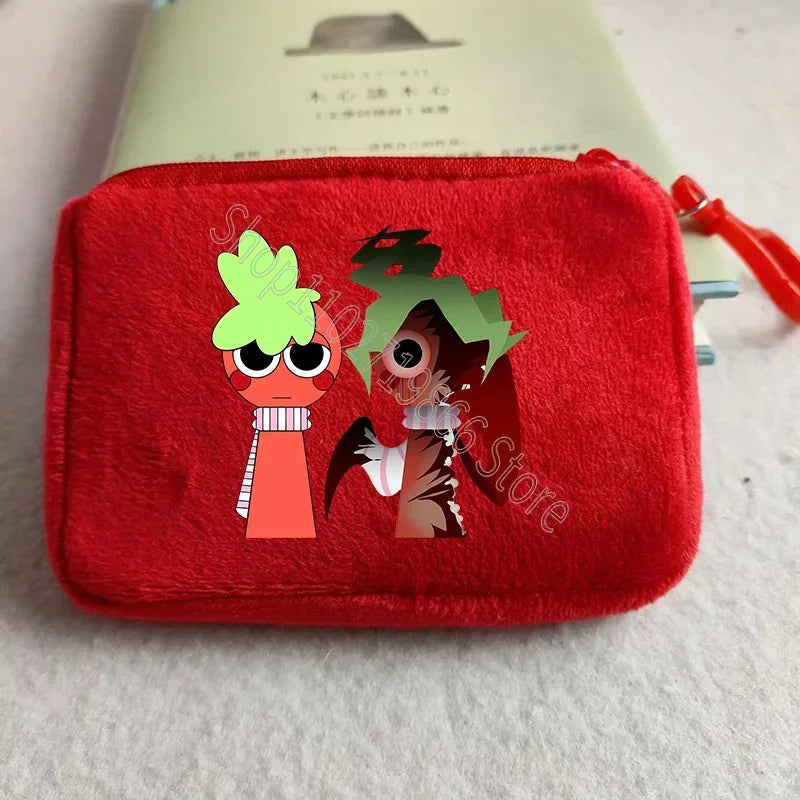 Sprunki Wallet Incredibox Cute Purse Cartoon Game Print Coin Purses Portable Large Capacity Fashion Wallets Birthday Party Gifts