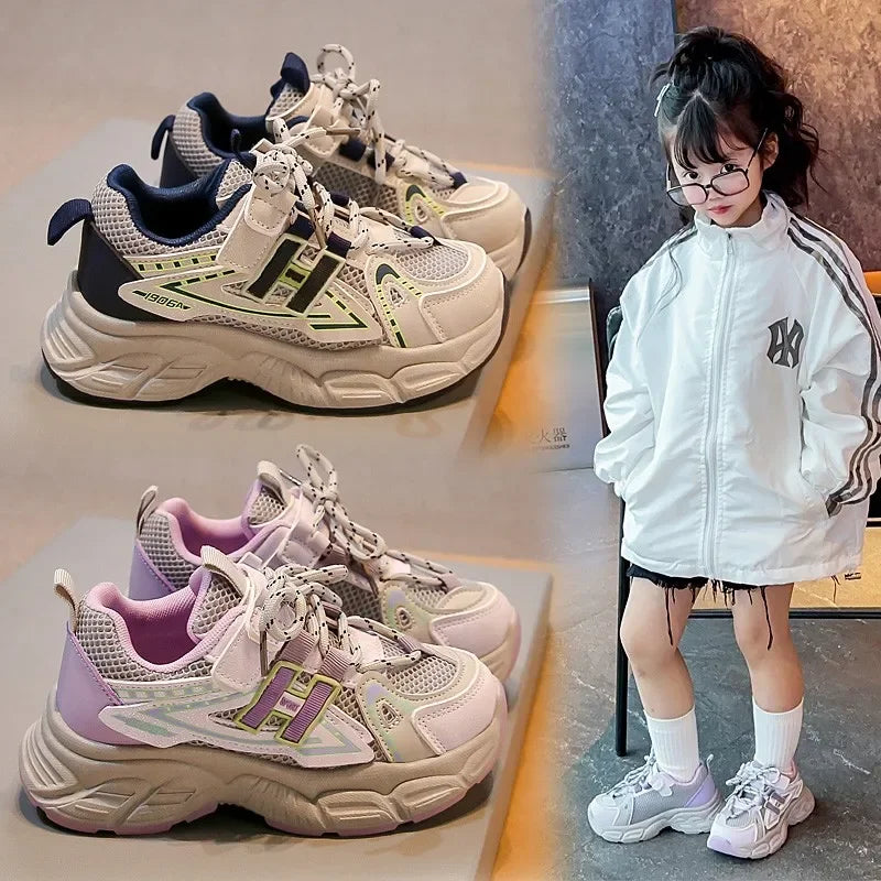 Boys & Girls Fashion Casual Sneakers Kids Flat Baby Toddler Outdoor Shoes Kids Trend Chic Running Shoes Basketball Shoes