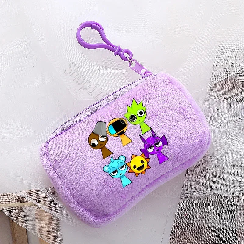 Sprunki Wallet Incredibox Cute Purse Cartoon Game Print Coin Purses Portable Large Capacity Fashion Wallets Birthday Party Gifts
