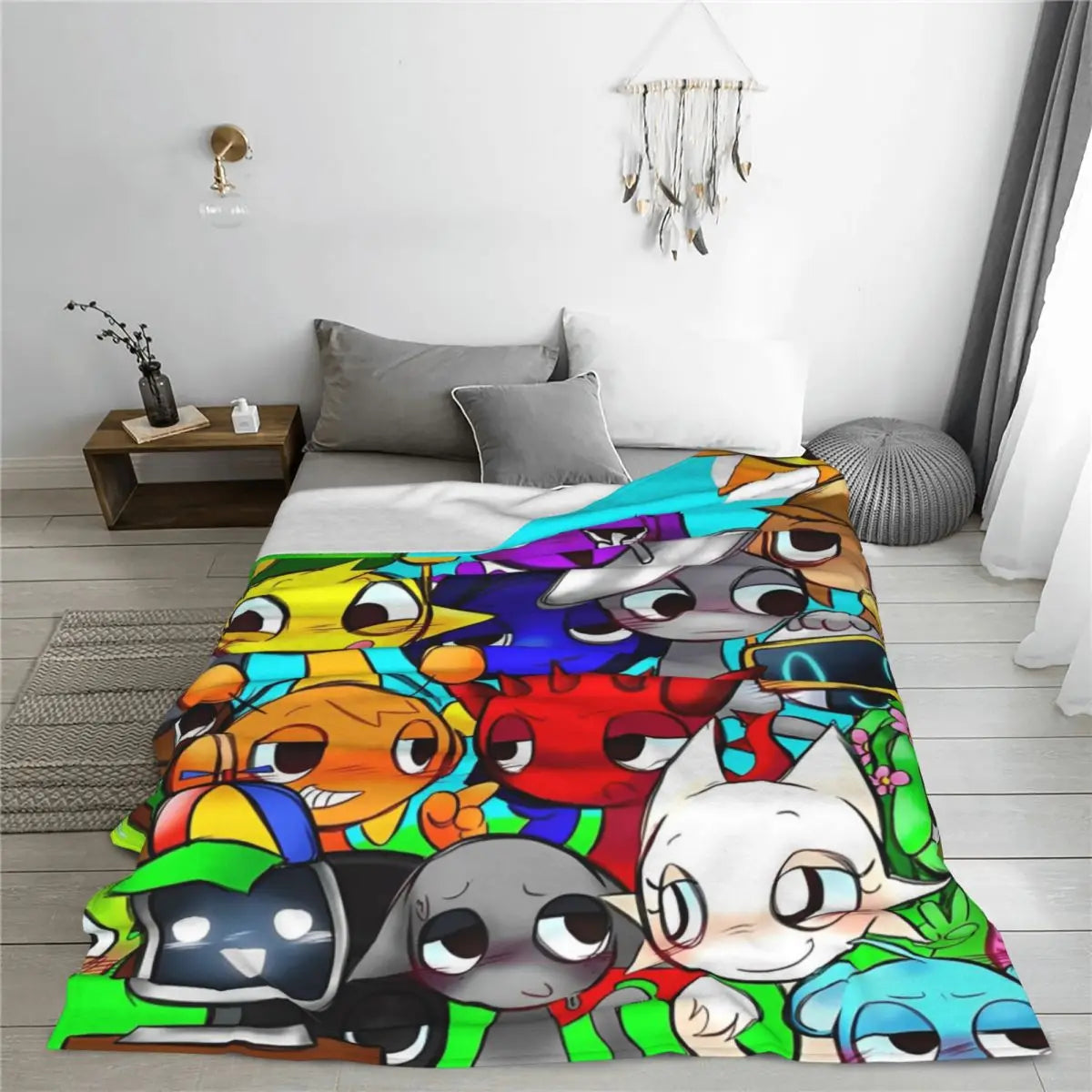 Sprunki Blanket Super Soft Warm Throw Blankets for Sofa Multiple Sizes Bedspreads