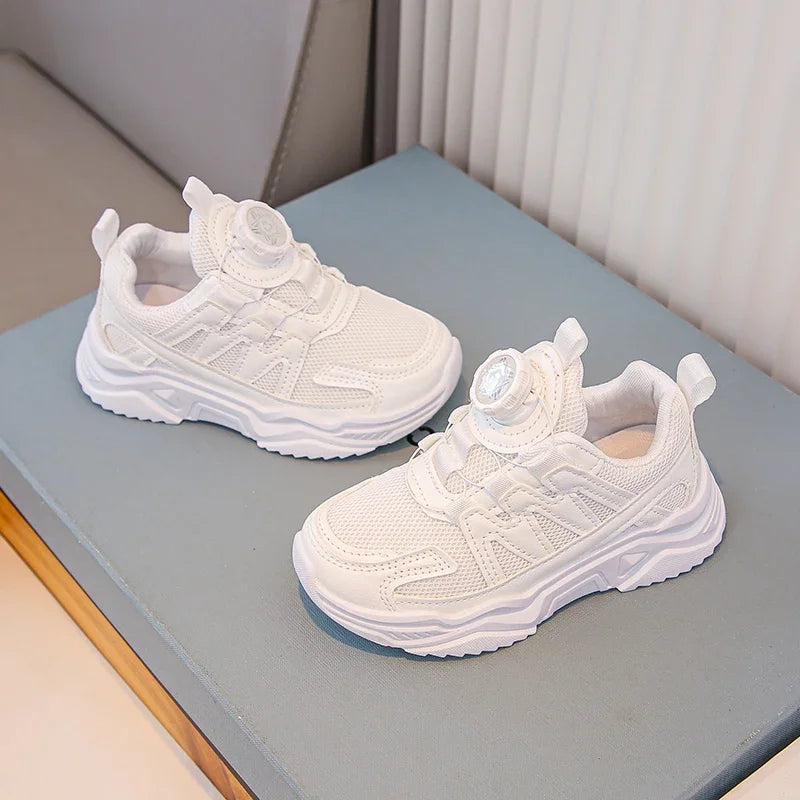 Kids Shoes for Boy Spring Autumn School Children White School Tennis Sneakers Breathable Fashion Girls Chunky Basketball Shoes