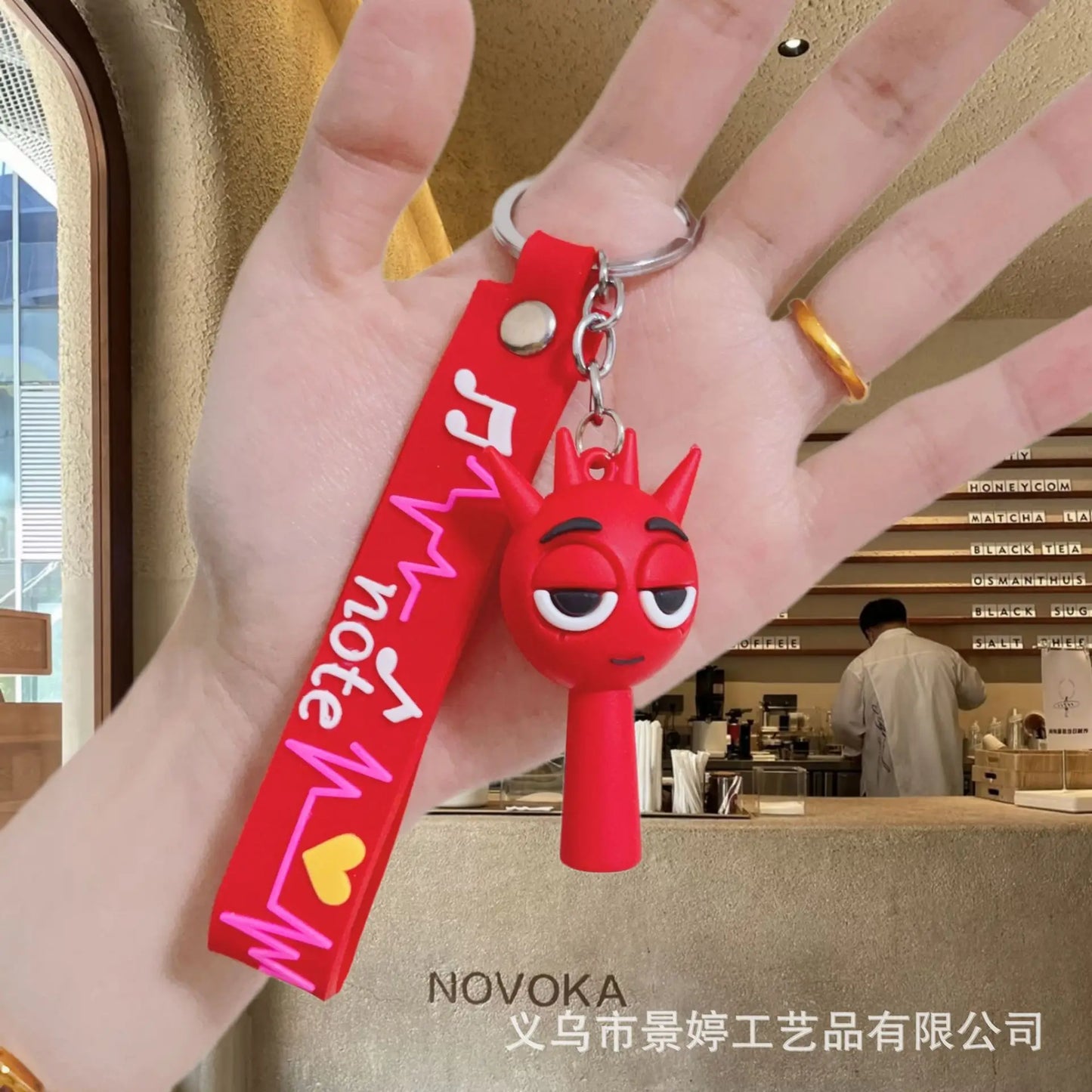 Cartoon Sprunki Keychains for Kids Backpack Keyrings PVC Key Chains Men Women Car Pendants Rings Game Charms Accessories Gift