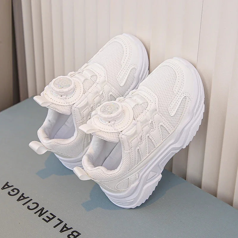 Kids Shoes for Boy Spring Autumn School Children White School Tennis Sneakers Breathable Fashion Girls Chunky Basketball Shoes