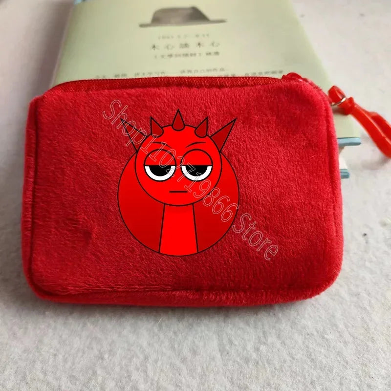 Sprunki Wallet Incredibox Cute Purse Cartoon Game Print Coin Purses Portable Large Capacity Fashion Wallets Birthday Party Gifts