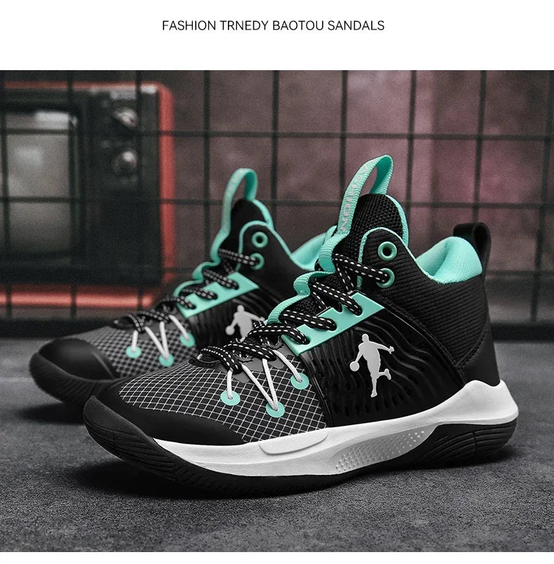 Brand Basketball Shoes For Kids Sneakers Non-Slip Cushion Boys Basketball Sneakers Sports Shoes Comfortable Children's Sneakers