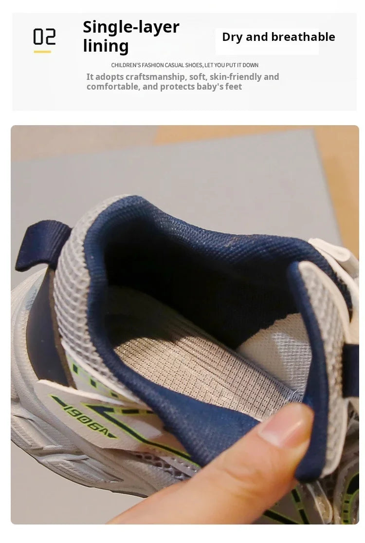 Boys & Girls Fashion Casual Sneakers Kids Flat Baby Toddler Outdoor Shoes Kids Trend Chic Running Shoes Basketball Shoes