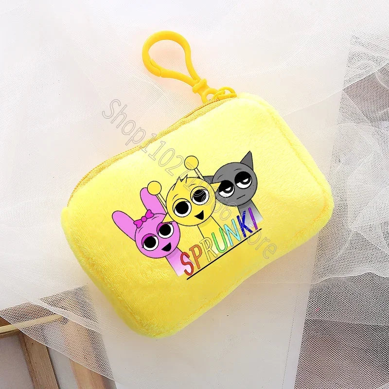 Sprunki Wallet Incredibox Cute Purse Cartoon Game Print Coin Purses Portable Large Capacity Fashion Wallets Birthday Party Gifts