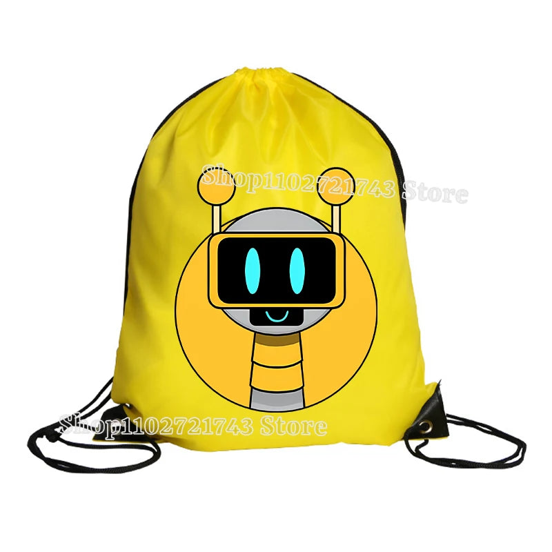 Sprunki Drawstring Backpacks for Men Women Cartoon Anime Fashion Sports Fitness Yoga Portable Pouch Students Draw String Bags