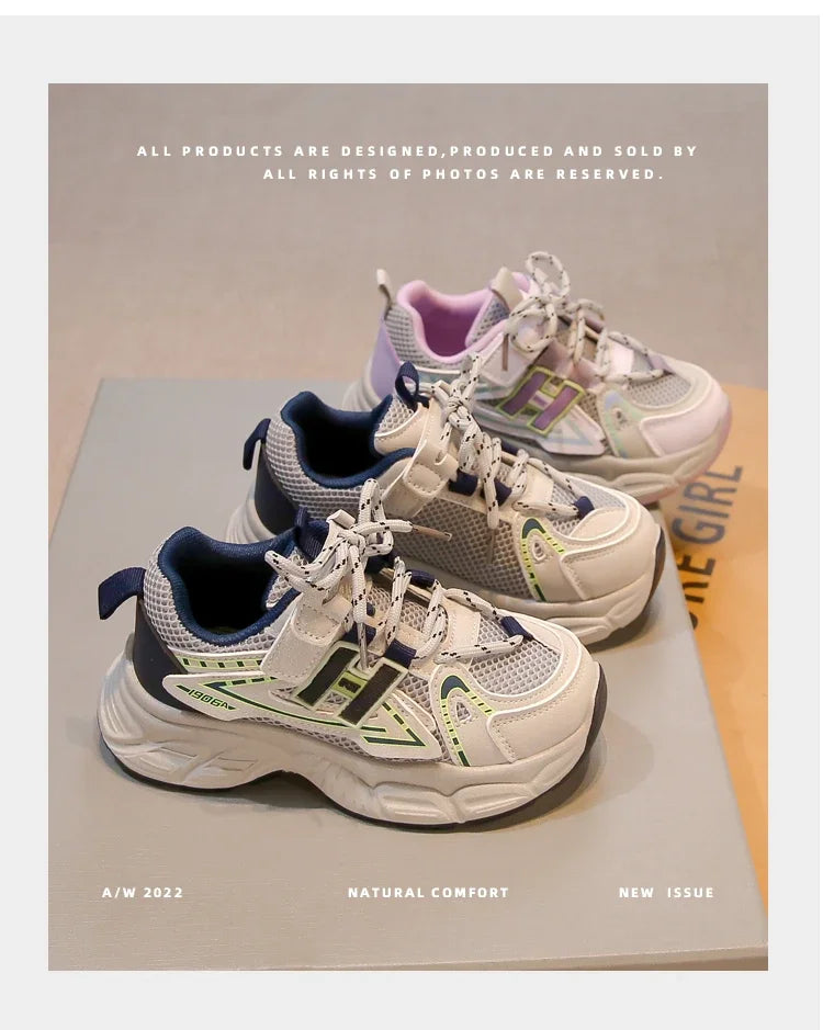 Boys & Girls Fashion Casual Sneakers Kids Flat Baby Toddler Outdoor Shoes Kids Trend Chic Running Shoes Basketball Shoes